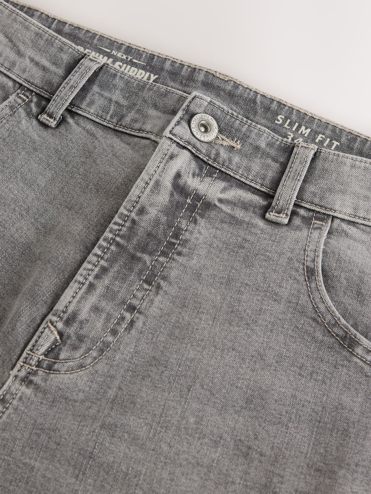 Mediumgrijs - Enkele - Slim fit klassieke stretchy jeans - Image 8 of 10