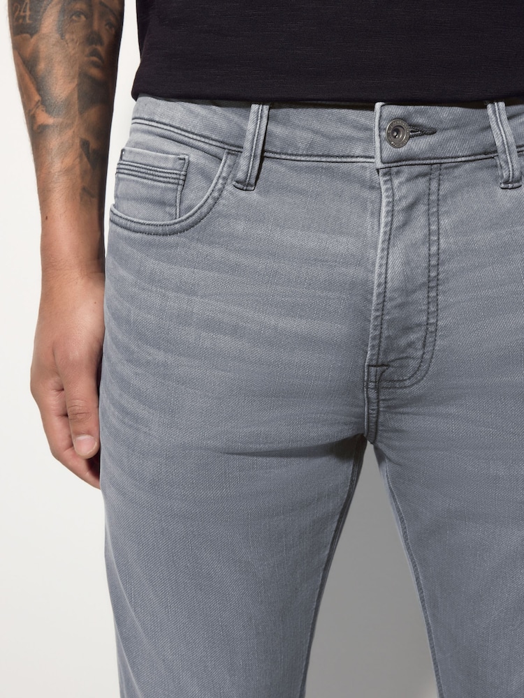 Light Grey Skinny Fit Comfort Stretch Jeans - Image 5 of 10