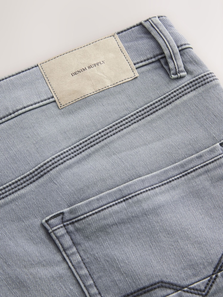 Light Grey Skinny Fit Comfort Stretch Jeans - Image 9 of 10