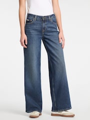 Guess Jeans Blue Wide Leg Denim 100% Cotton Jeans - Image 1 of 6