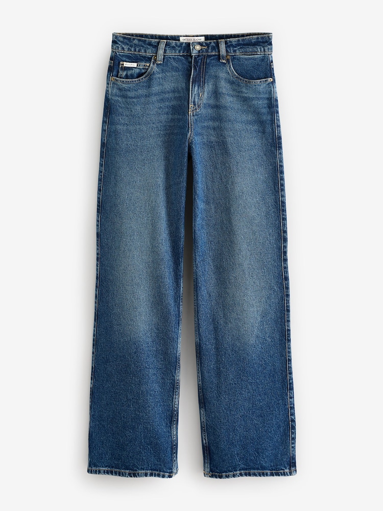 Guess Jeans Blue Wide Leg Denim 100% Cotton Jeans - Image 6 of 6
