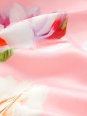 Baker by Ted Baker Peach Pink Bubble Hem Floral Dress - Image 5 of 5