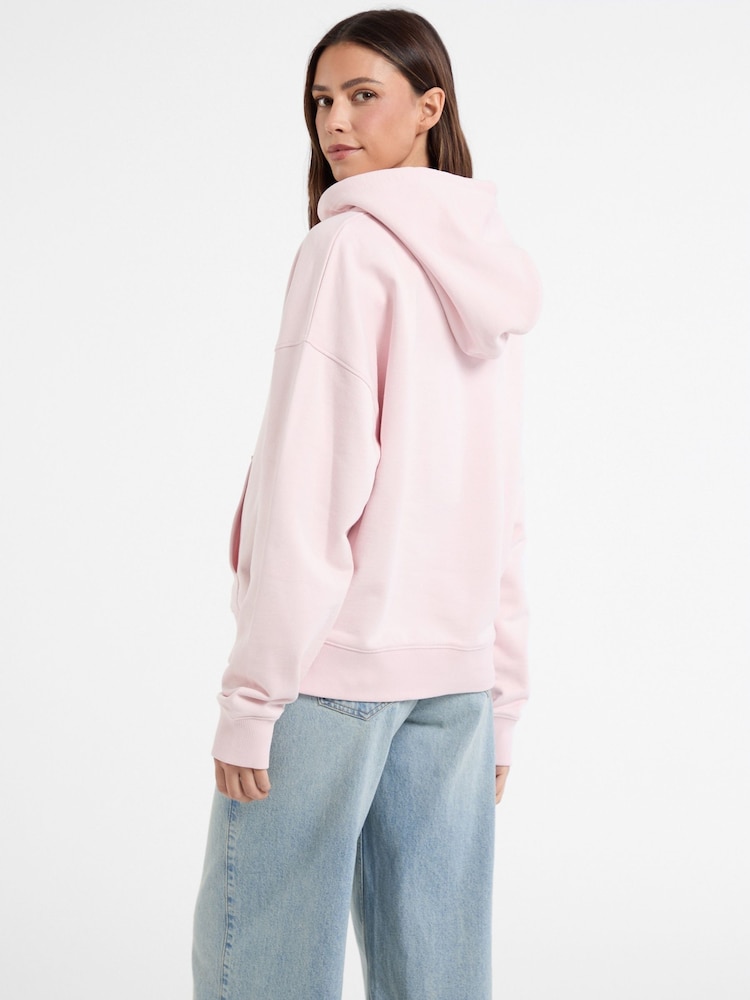 Guess Jeans Pink 100% Cotton Logo Jersey Hoodie - Image 4 of 4