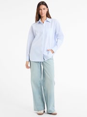 Guess Jeans Blue Oversized Long Sleeve 100% Cotton Shirt - Image 1 of 6
