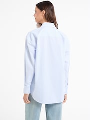 Guess Jeans Blue Oversized Long Sleeve 100% Cotton Shirt - Image 3 of 6
