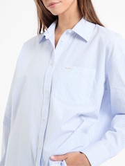 Guess Jeans Blue Oversized Long Sleeve 100% Cotton Shirt - Image 4 of 6