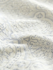 White Printed Tile Short Sleeve 100% Cotton Shirt - Image 8 of 8