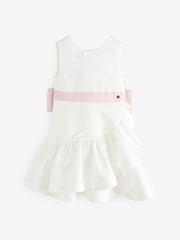 Белое атласное платье для особых случаев с бантом на талии Baker by Ted Baker - Изображение 7 из 11