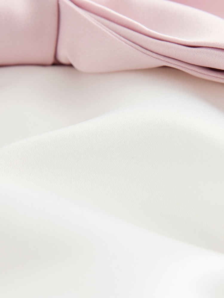 Baker by Ted Baker Satin Bow Waist Occasion White Dress - Image 9 of 11