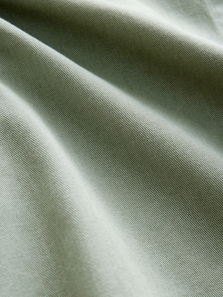 Sage Green 100% Cotton Contrast Stitch Shacket Jacket - Image 8 of 8