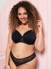 Curvy Kate Lace Daze Padded T-Shirt Balcony Black Bra - Image 1 of 7