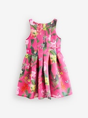 Baker by Ted Baker Pink Floral Airtex Scuba Dress - Image 10 of 12
