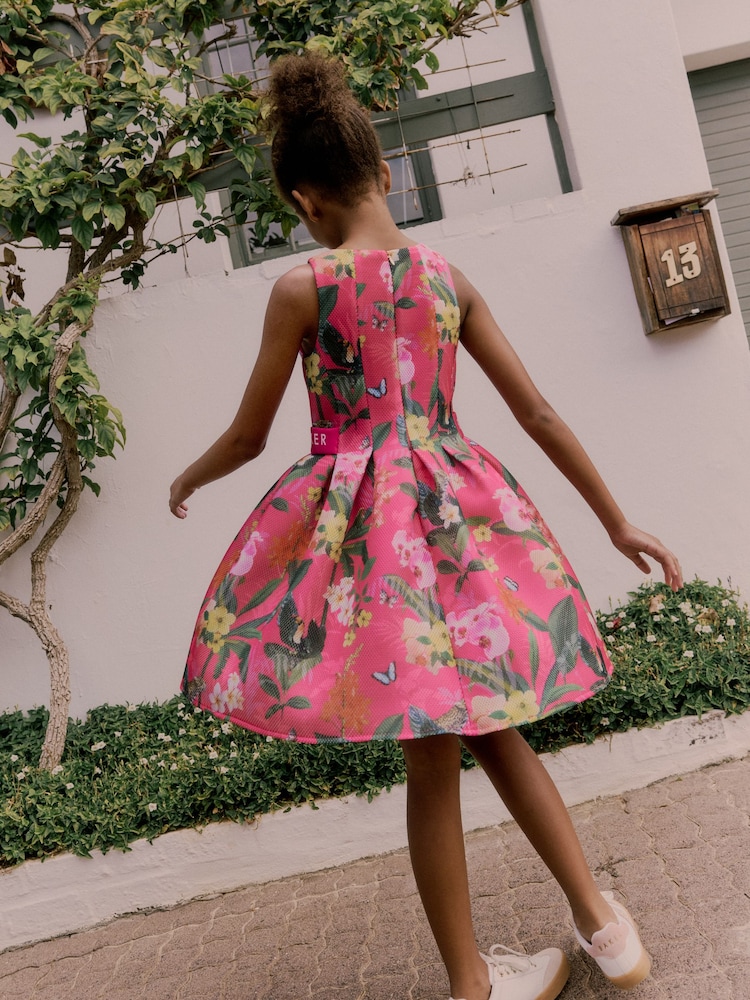 Sleeveless Baby Pink Ted Baker Dress Floral Dress Midi Dress Ted Baker  Scuba Dress Buy Baker By Ted Baker Pink Floral Airtex