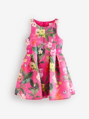 Baker by Ted Baker Pink Floral Airtex Scuba Dress - Image 9 of 12