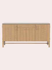 Laura Ashley Washed Oak Braystone 4 Door 1 Drawer Sideboard - Image 2 of 6
