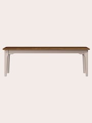 Laura Ashley Soft Truffle Dark Chestnut Hapton Dining Bench - Image 3 of 5
