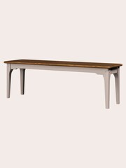 Laura Ashley Soft Truffle Dark Chestnut Hapton Dining Bench - Image 4 of 5