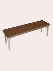 Laura Ashley Soft Truffle Dark Chestnut Hapton Dining Bench - Image 5 of 5