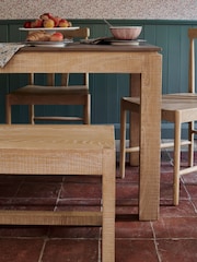 Laura Ashley Washed Oak Braystone Dining Bench - Image 2 of 5