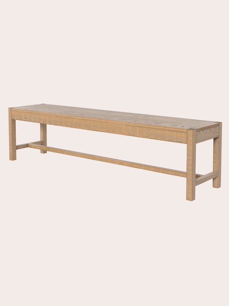 Laura Ashley Washed Oak Braystone Dining Bench - Image 5 of 5