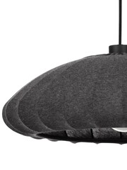 Eglo Black Barlaston Fabric & Steel Pendant Ceiling Light - Image 3 of 4