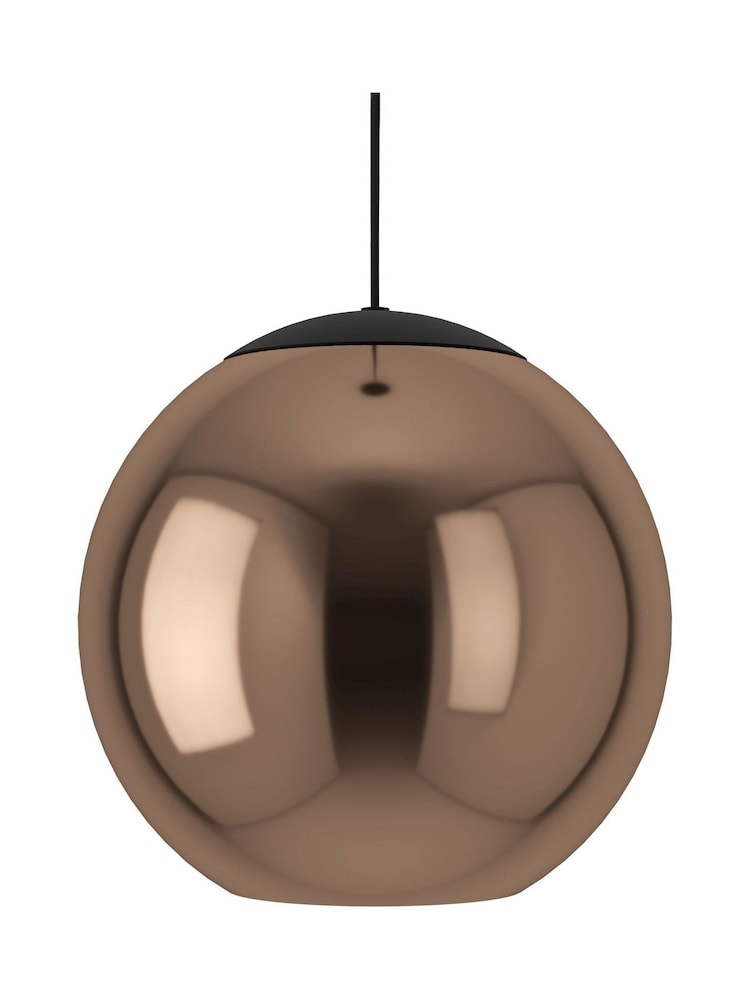 Eglo Black Cordoba Spherical Glass And Steel Pendant Ceiling Light - Image 3 of 4
