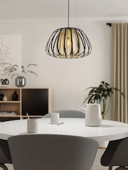 Eglo Black Encinitos Modern Caged Style Pendant Ceiling Light - Image 1 of 4
