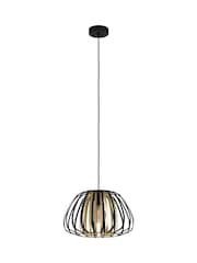 Eglo Black Encinitos Modern Caged Style Pendant Ceiling Light - Image 2 of 4