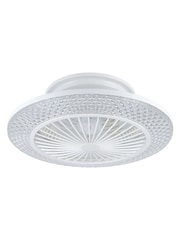 Eglo White Malinska Crystal Effect Ceiling Fan with Integrated LED - Image 3 of 5