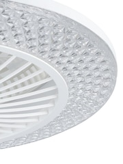 Eglo White Malinska Crystal Effect Ceiling Fan with Integrated LED - Image 4 of 5
