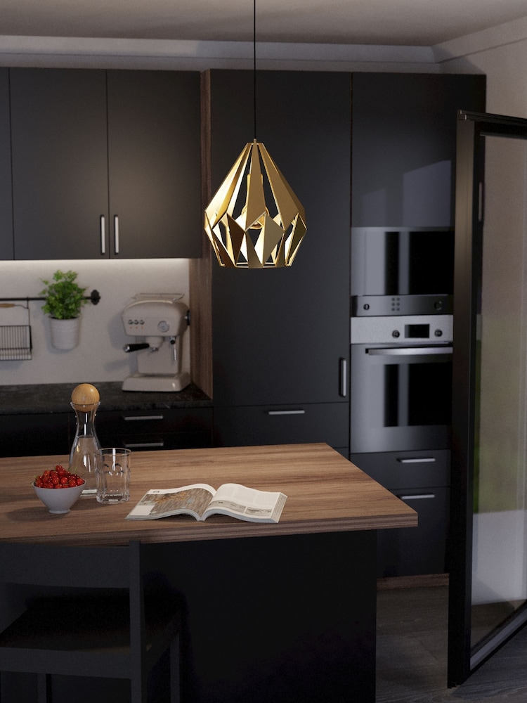 Eglo Gold Carlton Single Pendant Ceiling Light Light - Image 1 of 4 Eglo Gold Carlton Single Pendant Ceiling Light Light - Image 1 of 4