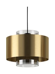 Eglo Black Duglia Brass Metal Three Light Pendant Ceiling Light - Image 3 of 4