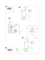 Eglo Satin Nickel Pasteri Fabric And Steel Wall Light With Switch - Image 6 of 6