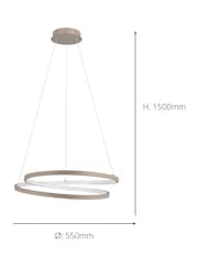 Eglo Ruotale LED Alüminyum ve Çelik Sarkıt Tavan Armatürü - Resim 4 of 4