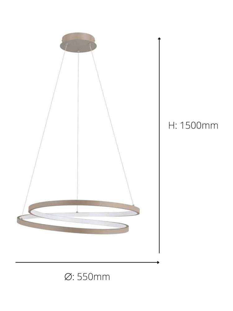 Eglo Ruotale LED Alüminyum ve Çelik Sarkıt Tavan Armatürü - Resim 4 of 4