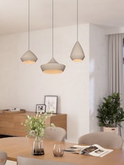 Eglo Black Torremolinos Natural Tones Steel Pendant Ceiling Light - Image 1 of 5