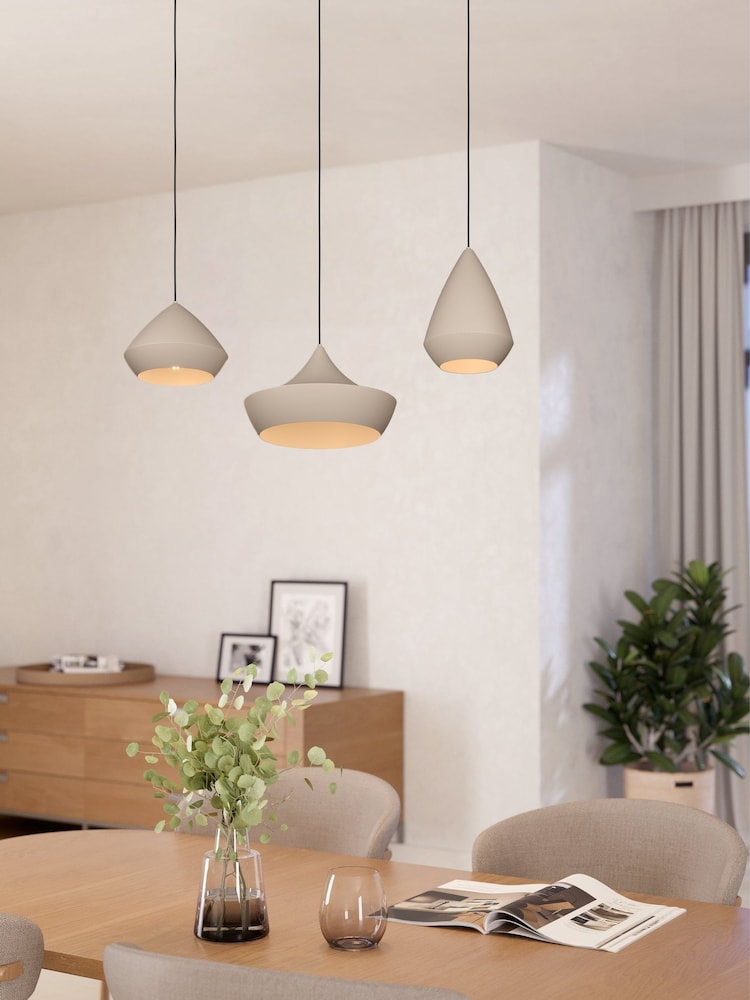 Eglo Black Torremolinos Natural Tones Steel Pendant Ceiling Light - Image 1 of 5