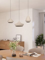 Eglo Black Torremolinos Natural Tones Steel Pendant Ceiling Light - Image 2 of 5
