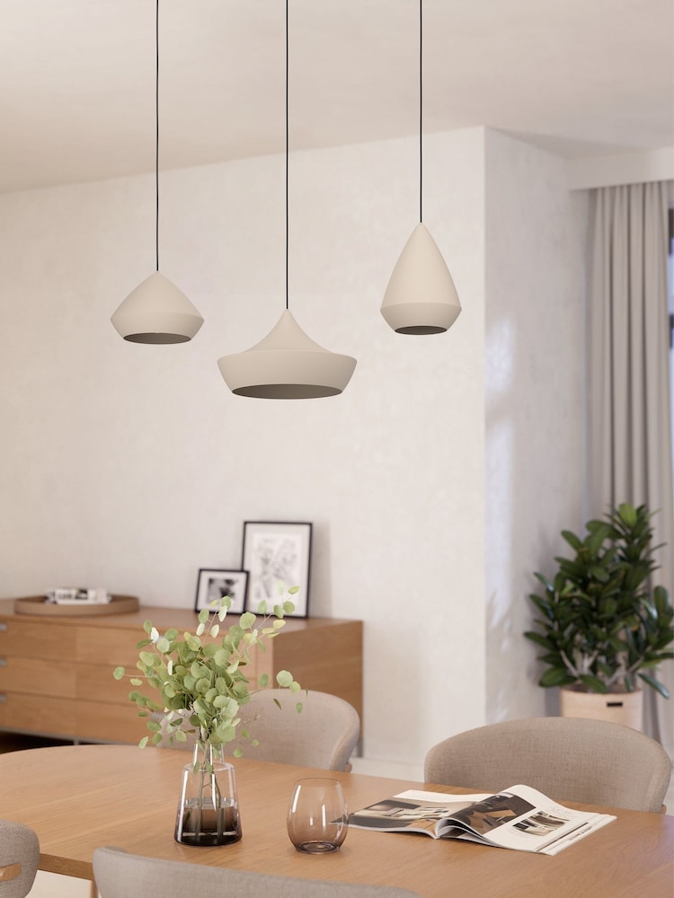 Eglo Black Torremolinos Natural Tones Steel Pendant Ceiling Light - Image 2 of 5