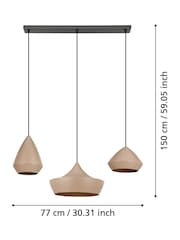 Eglo Black Torremolinos Natural Tones Steel Pendant Ceiling Light - Image 5 of 5