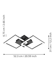 Eglo Black ParandayZ Steel Smart Control Colour Changing Ceiling Light - Image 4 of 4