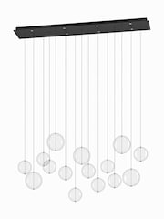 Eglo Black Espardello LED Clear Glass Bubble Spheres Pendant Ceiling Light - Image 2 of 4