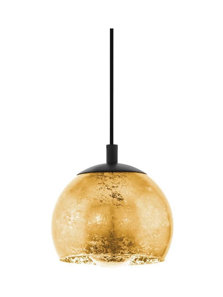 Eglo Black Albaraccin Glass Pendant Ceiling Light - Image 3 of 4