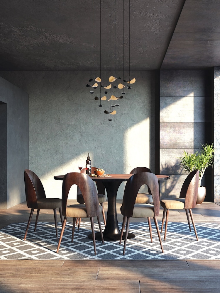 Eglo Black Dracera LED Leaves Inspired Steel Pendant Ceiling Light - Image 1 of 4