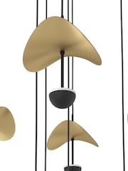 Eglo Black Dracera LED Leaves Inspired Steel Pendant Ceiling Light - Image 3 of 4
