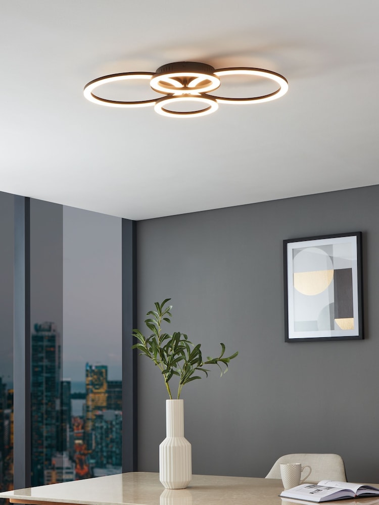 Eglo ParraposZ Steel Smart Control Colour Changing Ceiling Light - Imagen 1 de 4 Eglo ParraposZ Steel Smart Control Colour Changing Ceiling Light - Imagen 1 de 4