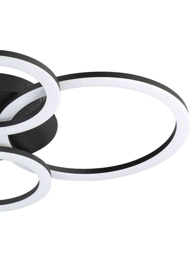 Eglo Black ParraposZ Steel Smart Control Colour Changing Ceiling Light - Image 3 of 4