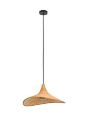 Lámpara de techo colgante contemporánea de mimbre natural Haxey de Eglo - Imagen 2 de 4