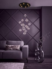 Eglo Black Espardello LED Clear Glass 15 Bubble Spheres Pendant Ceiling Light - Image 1 of 4