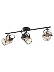 Eglo Black Dellow 3 Lattice Style Adjustable Wall or Ceiling Light - Image 2 of 4